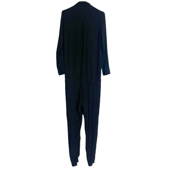 Monrow Size Medium  Black Jumpsuit Jogger Long Sleeve - Picture 6 of 9